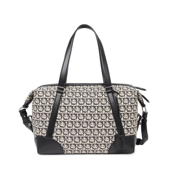 Salvatore Ferragamo Gancini quilted duffle carry on large bag shoulder bag - Picture 5 of 14